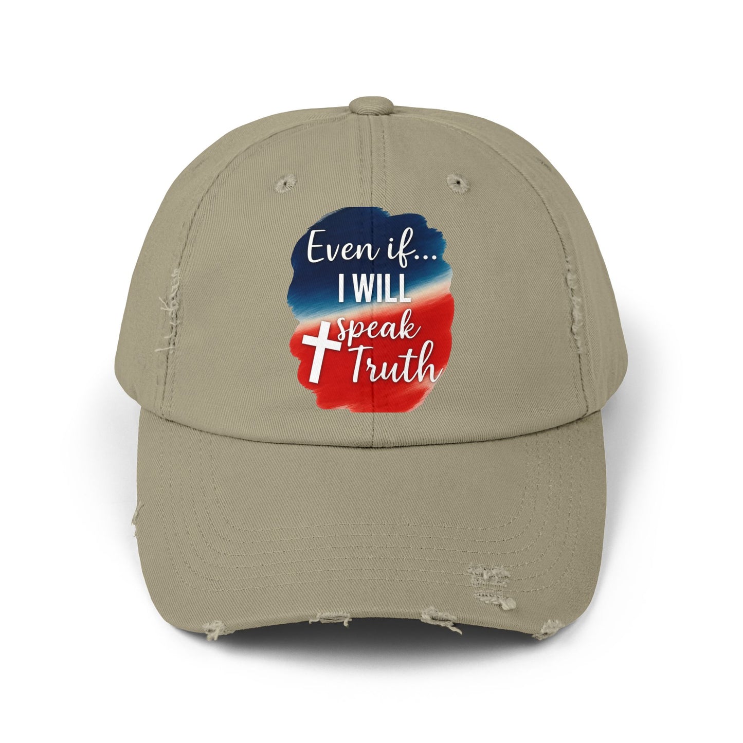 Unisex Distressed Cap with Inspirational Quote - Casual Hat for Faith, Spirituality, Everyday Wear, Gifts