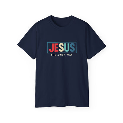 Jesus The Only Way Unisex Ultra Cotton Tee for Faith-based Casual Wear, Comfortable T-Shirt for Everyday, Christian Apparel, Gift for [...]
