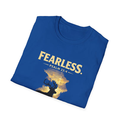 Fearless Psalm T-Shirt — Christian Faith Deer Graphic Tee