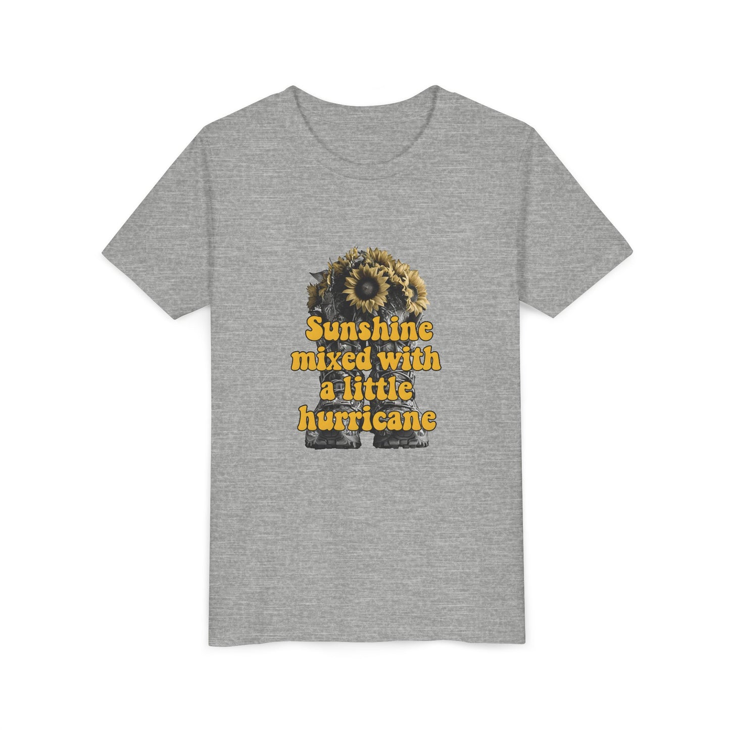 Sunshine Mixed with a Little Hurricane Youth Tee, Funny Kids Shirt, Playful Summer T-Shirt, Gift for Kids, Summer Wardrobe Essential