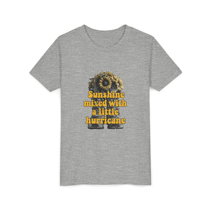 Sunshine Mixed with a Little Hurricane Youth Tee, Funny Kids Shirt, Playful Summer T-Shirt, Gift for Kids, Summer Wardrobe Essential