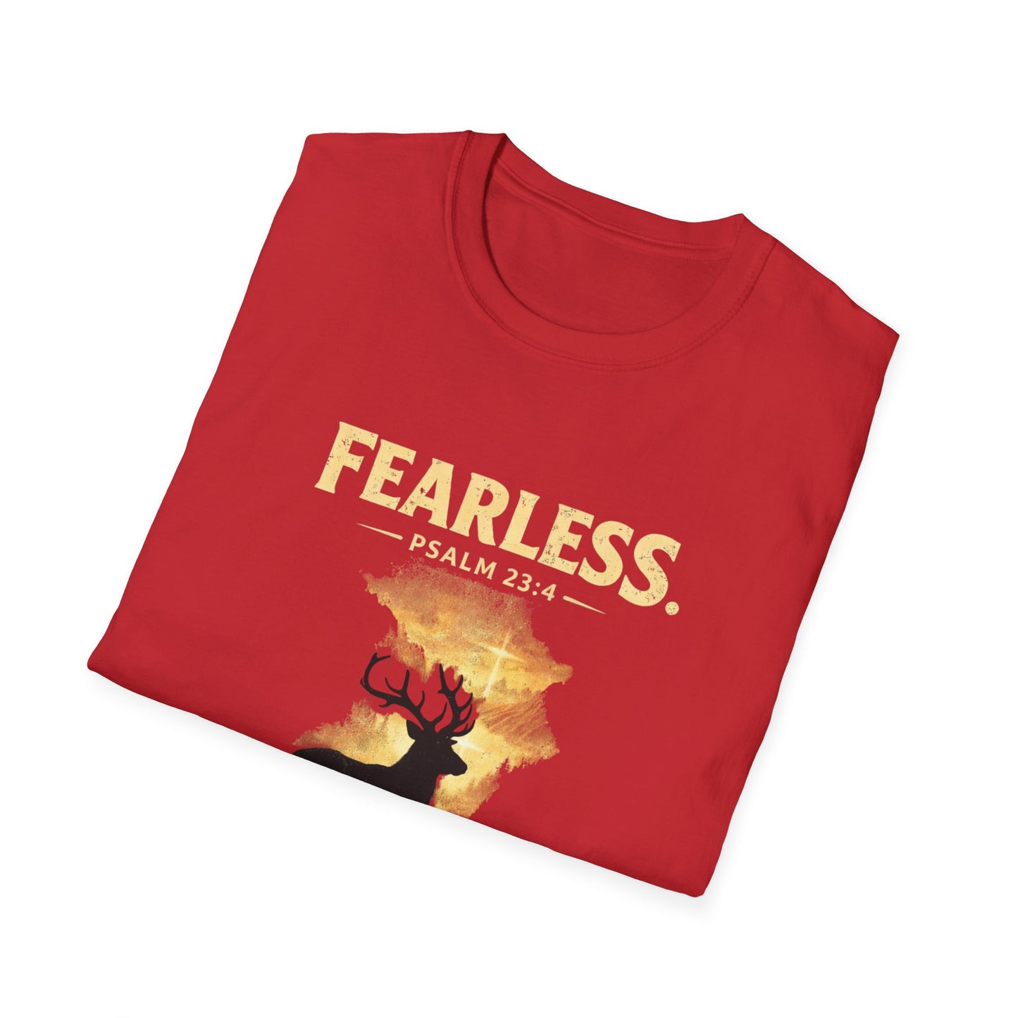 Fearless Psalm T-Shirt — Christian Faith Deer Graphic Tee
