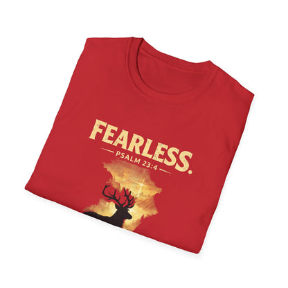 Fearless Psalm T-Shirt — Christian Faith Deer Graphic Tee