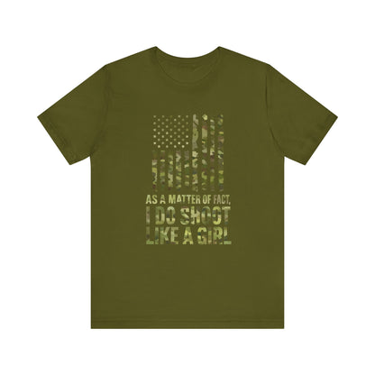Camo Tee with Empowering Quote, Funny Gift for Women, Outdoor Enthusiast T-Shirt, Shooting Sports Apparel, Unique Casual Wear