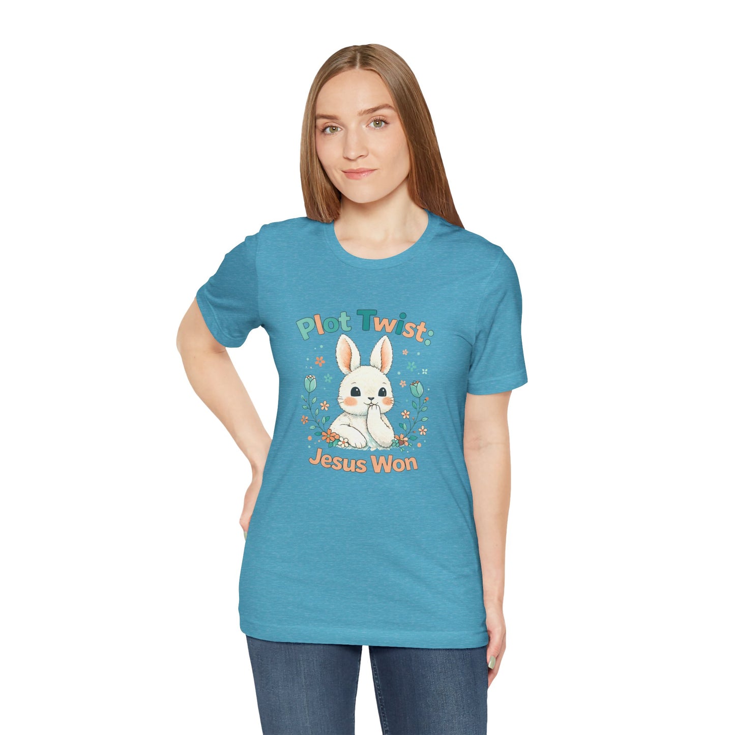 Easter Bunny 'Plot Twist: Jesus Won' Graphic Tee