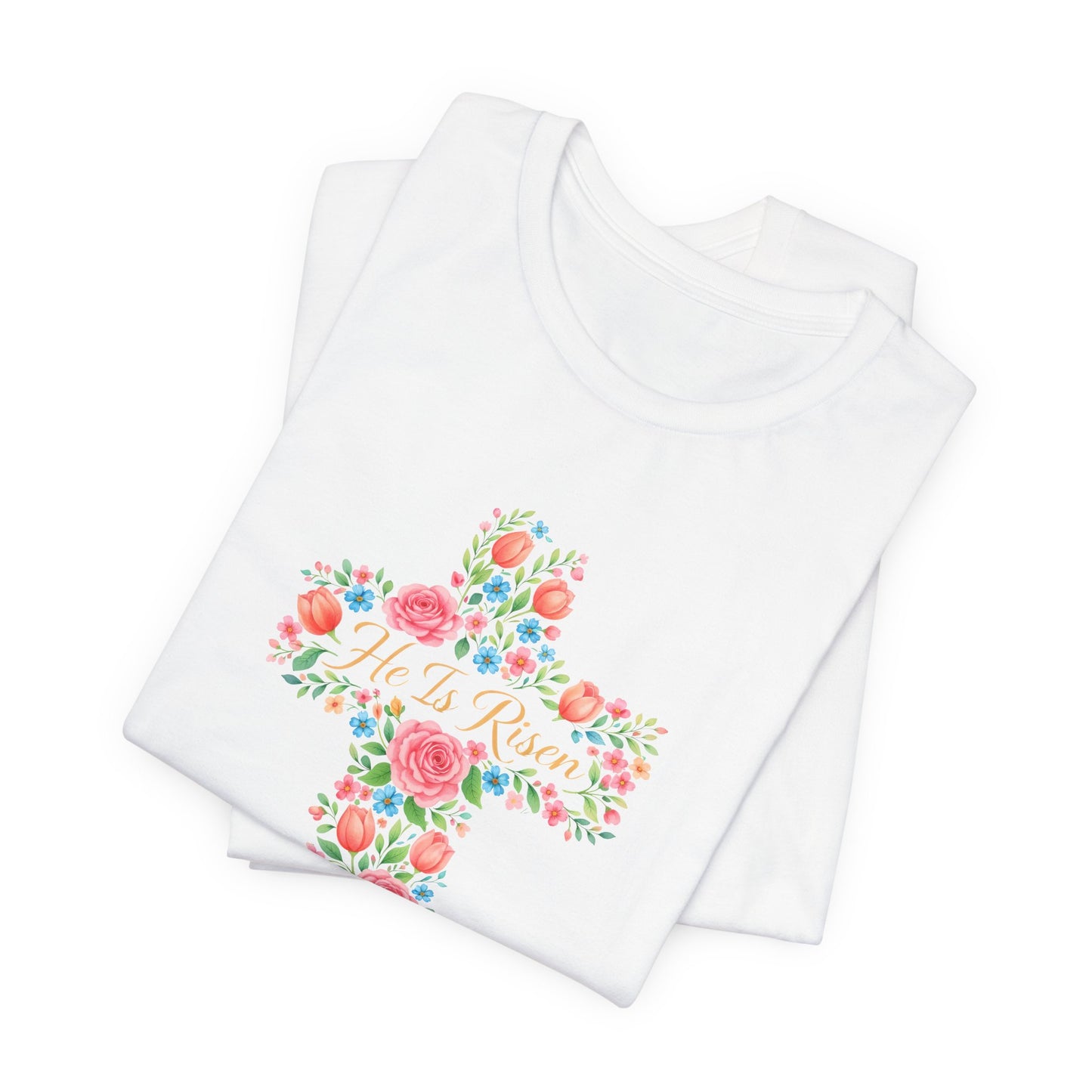 Floral Cross T-Shirt — Vintage Rose Faith Tee