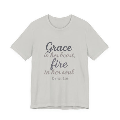 Grace in Her Heart Fire in Her Soul Tee | Inspirational Unisex Jersey Shirt for Women, Motivational Gift, Christian Apparel, [...]