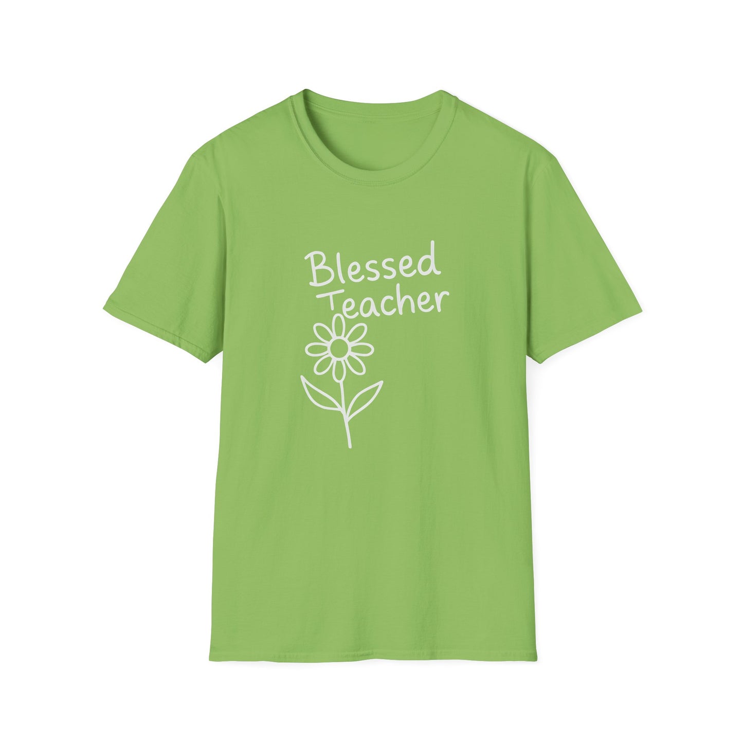 Blessed Teacher Unisex T-Shirt | Softstyle, Teacher Gift, Inspirational Apparel, Back to School, Graduation Gift, Cute Teacher Tee