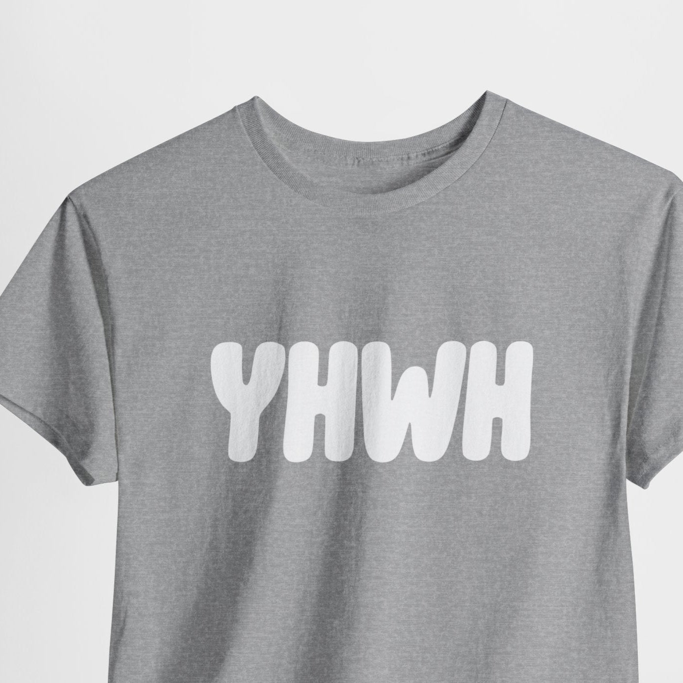 YHWH Unisex Heavy Cotton Tee, Spiritual T-Shirt, Casual Wear, Gift for Him/Her, Faith-Based Apparel, Trendy Everyday Tee