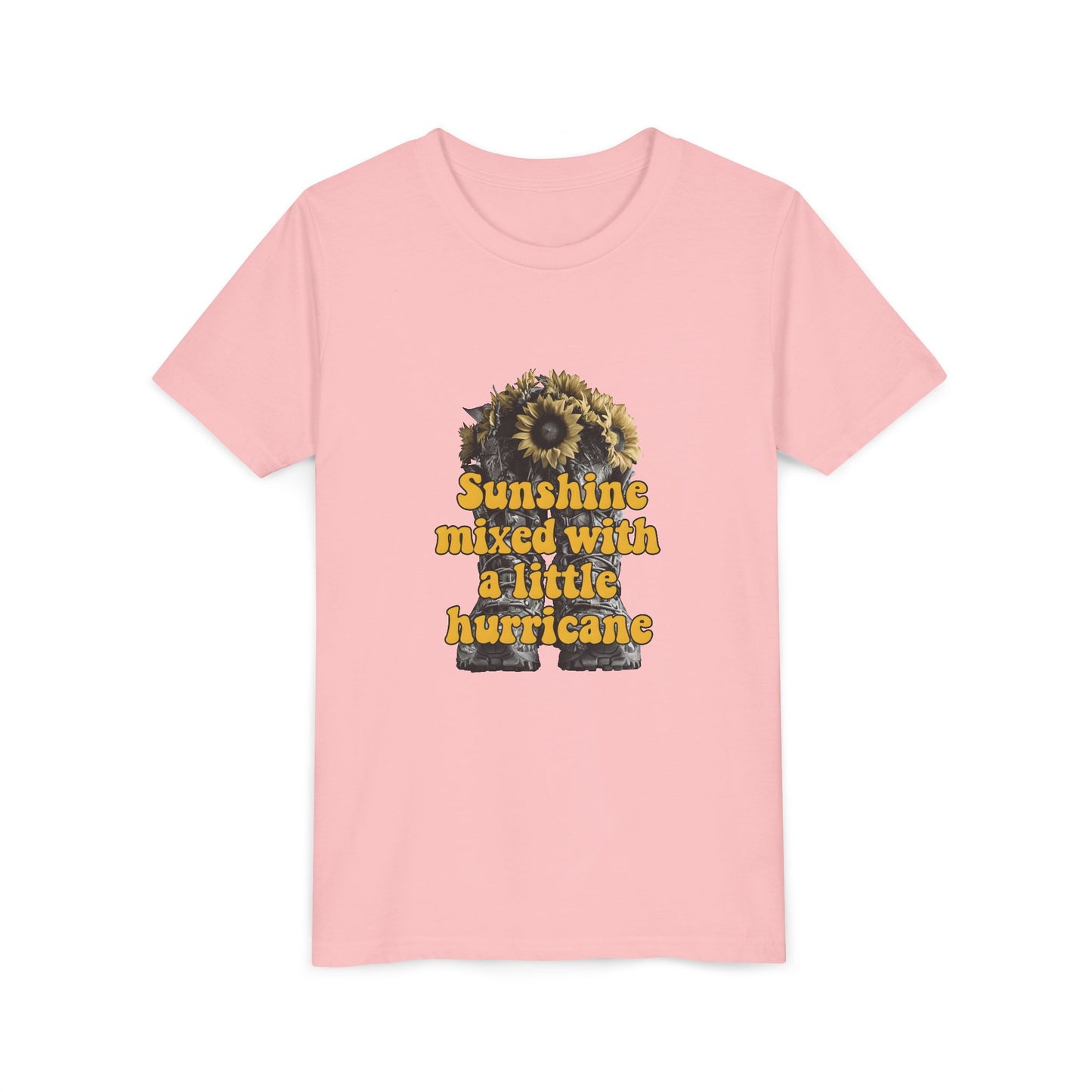 Sunshine Mixed with a Little Hurricane Youth Tee, Funny Kids Shirt, Playful Summer T-Shirt, Gift for Kids, Summer Wardrobe Essential