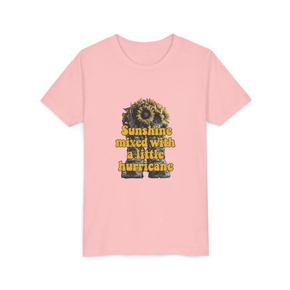 Sunshine Mixed with a Little Hurricane Youth Tee, Funny Kids Shirt, Playful Summer T-Shirt, Gift for Kids, Summer Wardrobe Essential