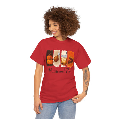 Thanksgiving Vibes Tee, Unisex Heavy Cotton Tee, Fall T-Shirt, Family Gathering Shirt, Seasonal Apparel, Casual Outfit