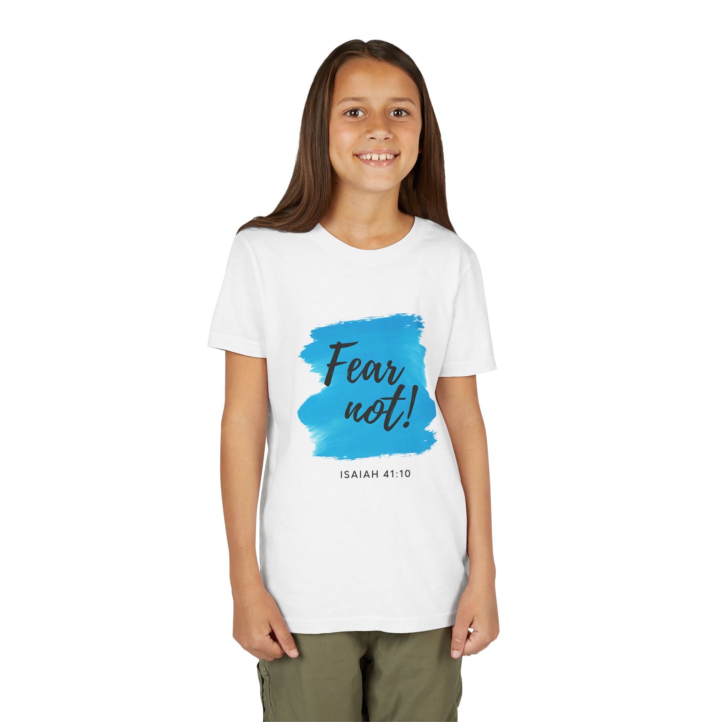 Fear Not Youth Tee - Inspirational Short Sleeve Shirt for Kids, Gift for Birthdays, Faith-Based Apparel, Motivational Wear