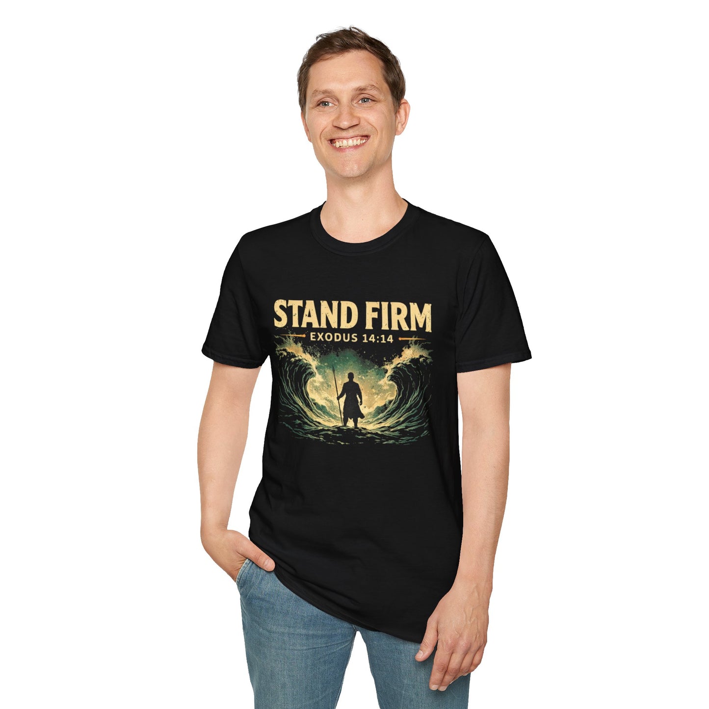 Stand Firm Exodus 14:14 T-Shirt — Christian Faith Inspirational Tee