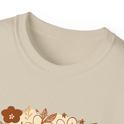 Amazing Grace Floral Unisex Ultra Cotton Tee, Vintage T-Shirt, Gift for Music Lovers, Spiritual Apparel, Heartwarming Quote Tee