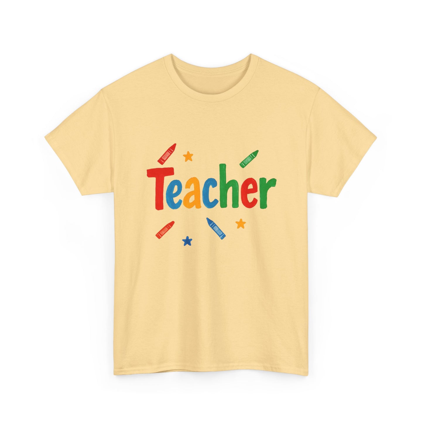 Colorful Teacher Appreciation Unisex Heavy Cotton Tee - Gifts for Educators, Back to School, Classroom, Birthday, Fun Teacher Shirt