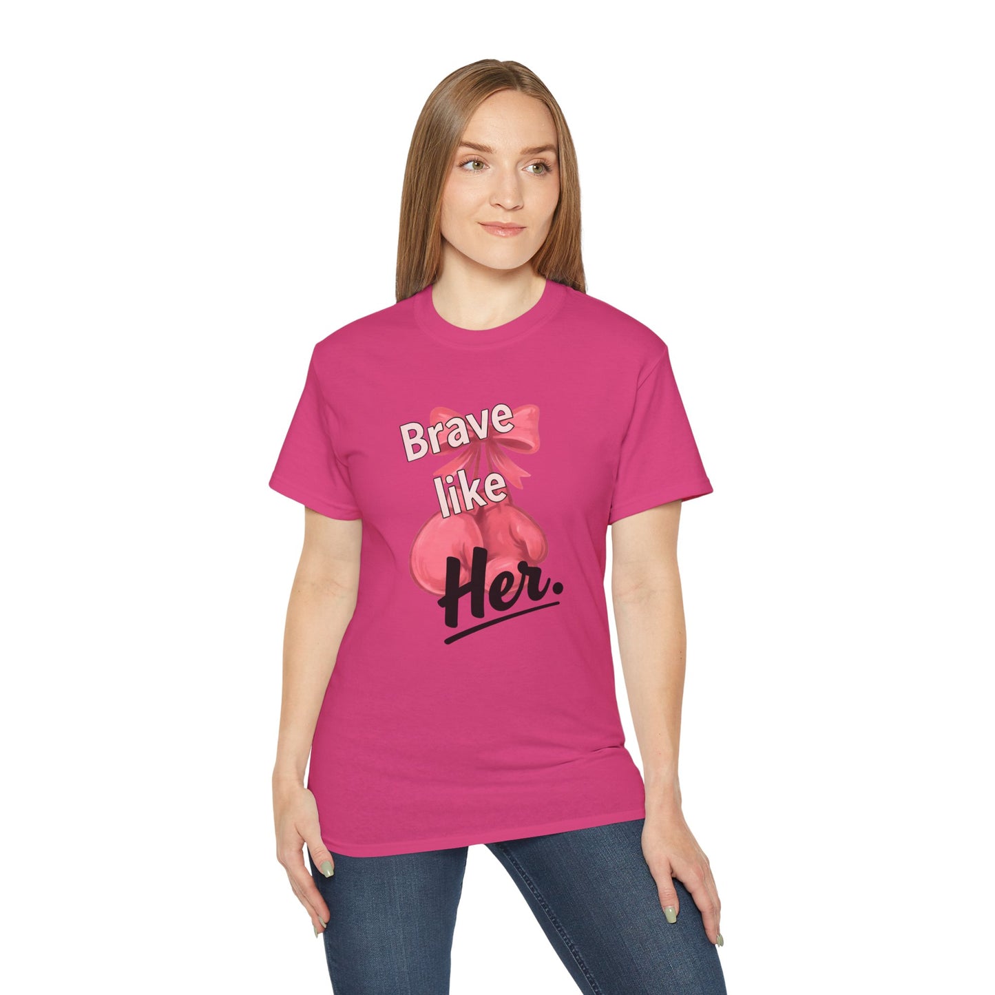 Brave Like Her Tee - Unisex Cotton Comfort, Empowerment Shirt, Gift for Women, Birthday Present, Inspirational Apparel, Everyday Wear