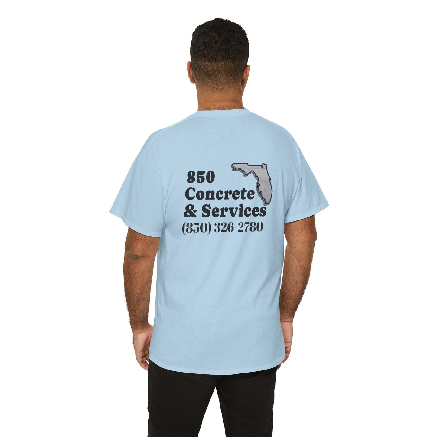 Custom Unisex Heavy Cotton Tee with Business Logo, Perfect for Workwear, Gift for Contractors, Promotional Use, Branding, Florida Services