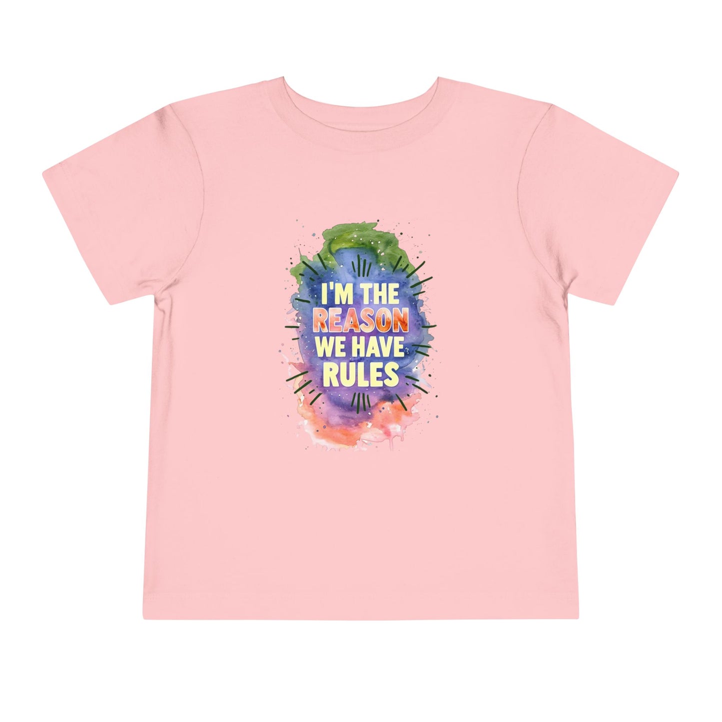 Toddler Short Sleeve Tee - I'm the Reason We Have Rules, Kids T-Shirt, Fun Gift, Playful Apparel, Birthday Outfit, Cute Graphic Tee