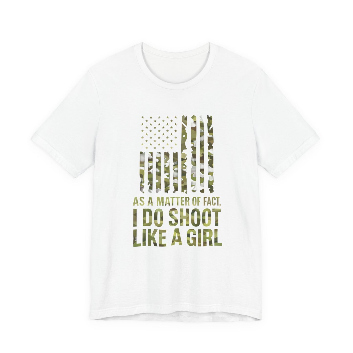 Camo Tee with Empowering Quote, Funny Gift for Women, Outdoor Enthusiast T-Shirt, Shooting Sports Apparel, Unique Casual Wear