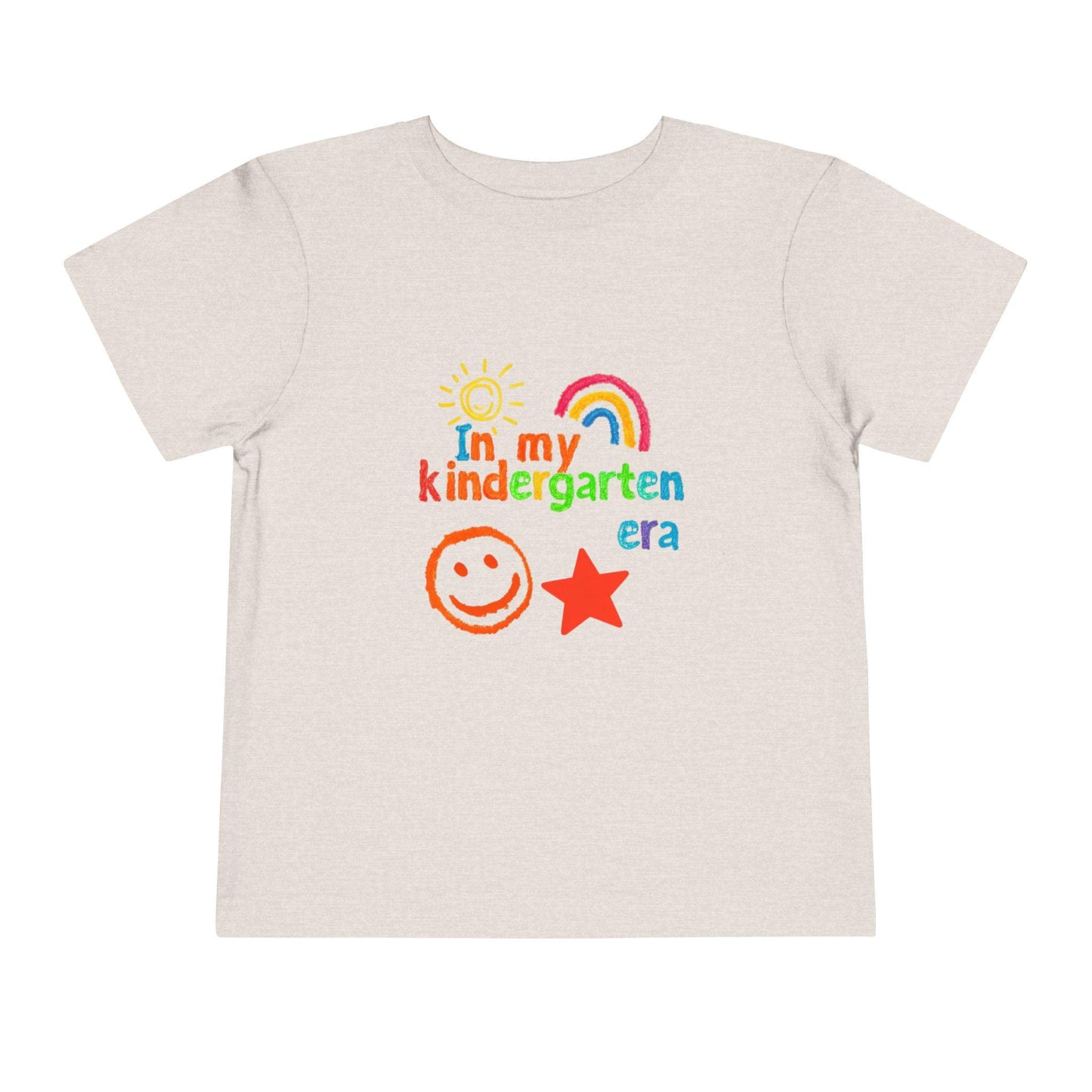 Kindergarten Era Toddler Tee, Cute Kids Shirt, Playful Short Sleeve Top, Fun Toddler Apparel, Ideal for Back to School