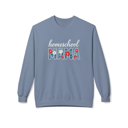 Homeschool Mama Sweatshirt — Floral Pattern Teacher Mom Crewneck