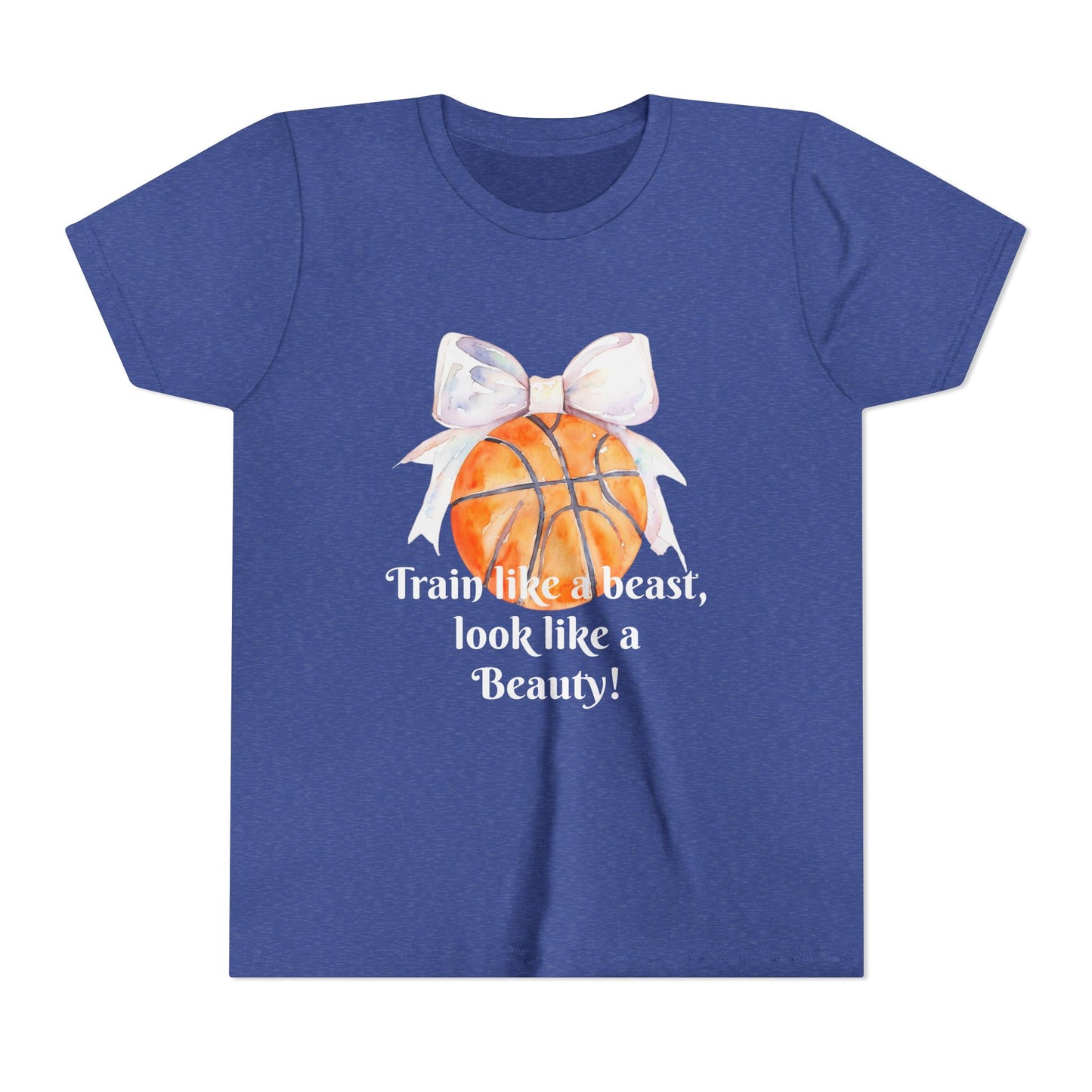 Basketball Motivational Tee for Kids, Youth Athletic Shirt, Sporty Fashion for Girls, Team Spirit Wear, Unique Gift for Young Athletes