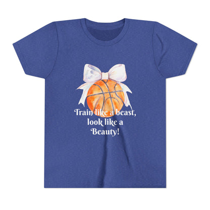 Basketball Motivational Tee for Kids, Youth Athletic Shirt, Sporty Fashion for Girls, Team Spirit Wear, Unique Gift for Young Athletes