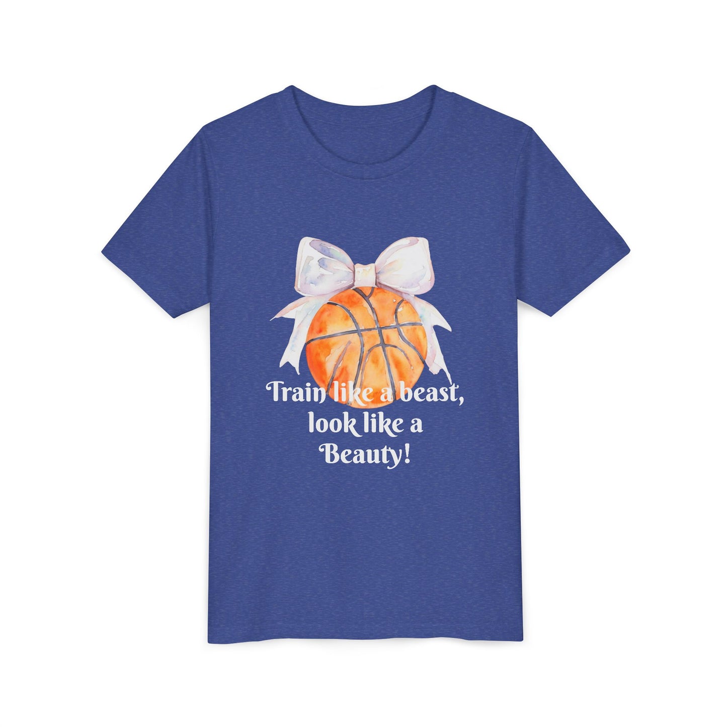 Basketball Motivational Tee for Kids, Youth Athletic Shirt, Sporty Fashion for Girls, Team Spirit Wear, Unique Gift for Young Athletes