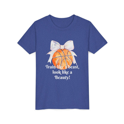 Basketball Motivational Tee for Kids, Youth Athletic Shirt, Sporty Fashion for Girls, Team Spirit Wear, Unique Gift for Young Athletes