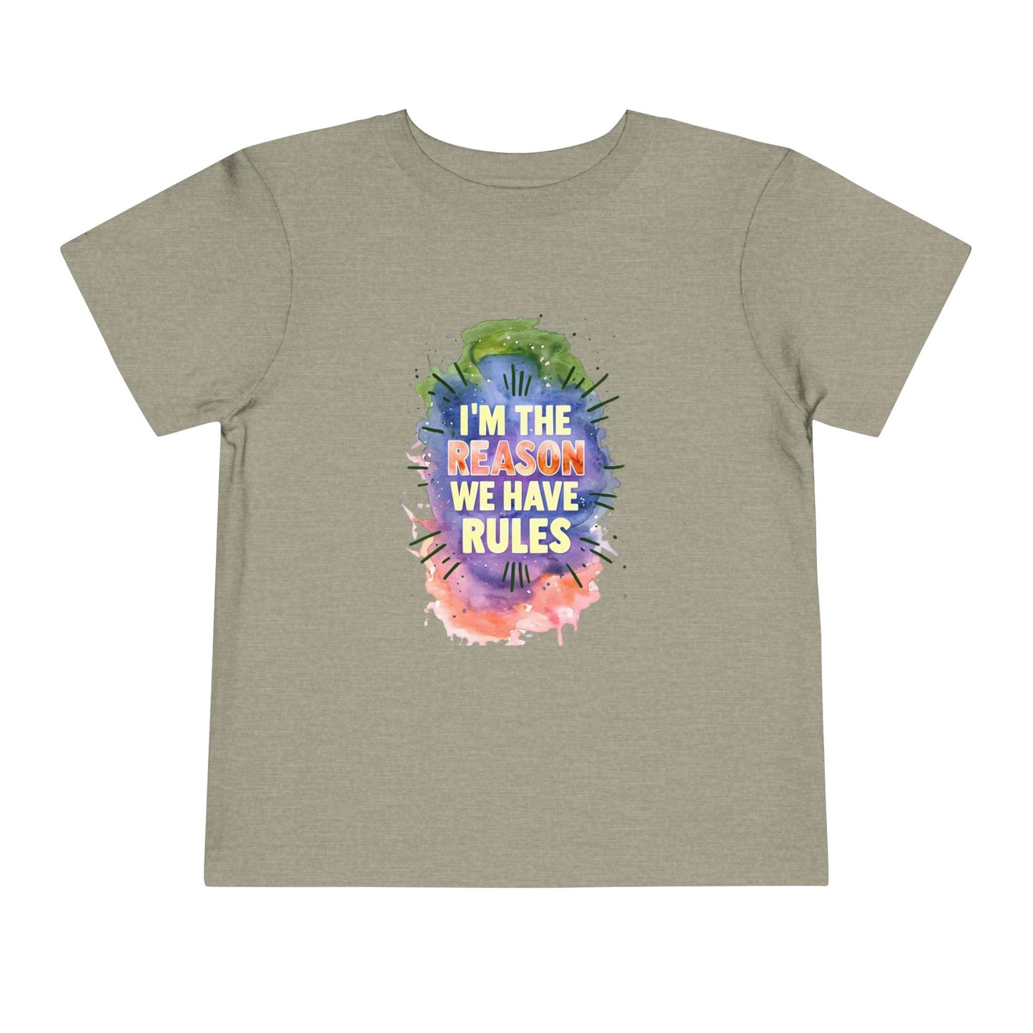 Toddler Short Sleeve Tee - I'm the Reason We Have Rules, Kids T-Shirt, Fun Gift, Playful Apparel, Birthday Outfit, Cute Graphic Tee