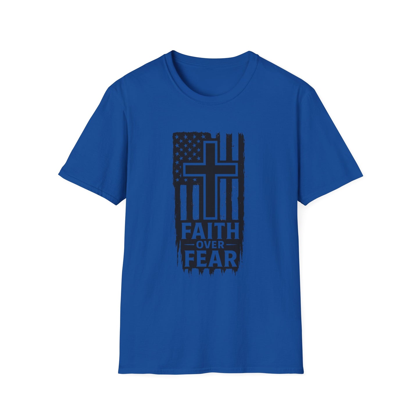 Faith Over Fear Unisex Softstyle T-Shirt - Inspirational Tee for Christians, Everyday Wear, Gifts for Him/Her, Faith-Based Apparel