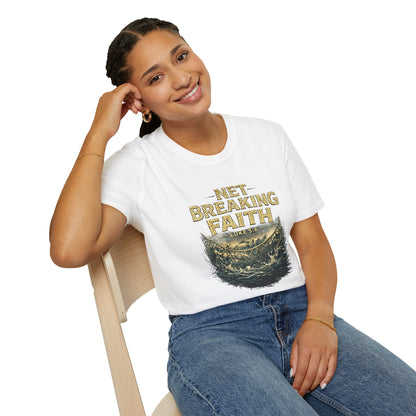 Net Breaking Faith T-Shirt — Vintage Fishing Faith Graphic Tee