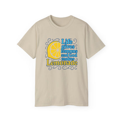 Life Gives Lemons Tee, Positive Quote T-Shirt, Unisex Cotton Shirt, Inspirational Gift, Casual Summer Wear, Lemonade Theme