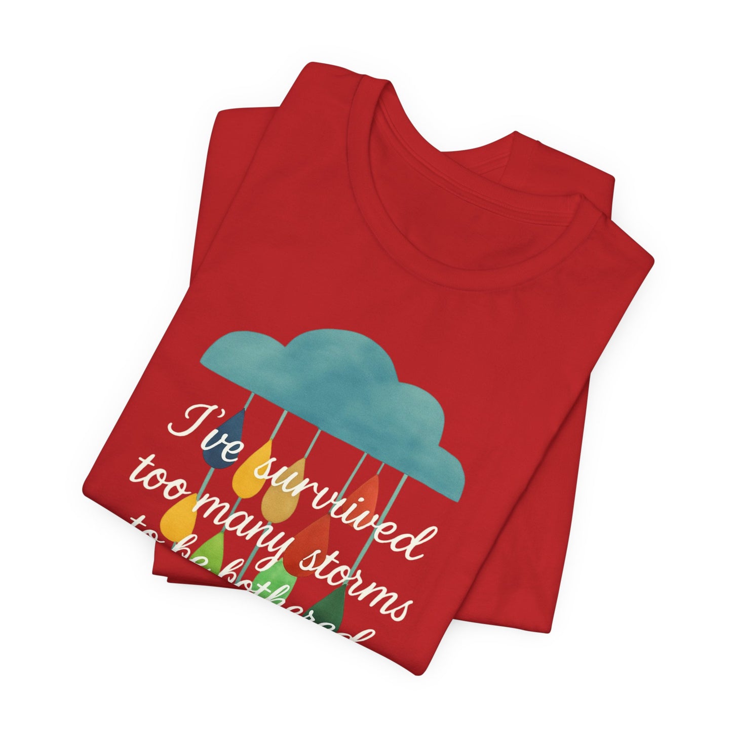 Survived Storms Tee: Uplifting Unisex T-Shirt, Inspirational Gift, Casual Wear, Everyday Comfort, Optimistic Quote Shirt