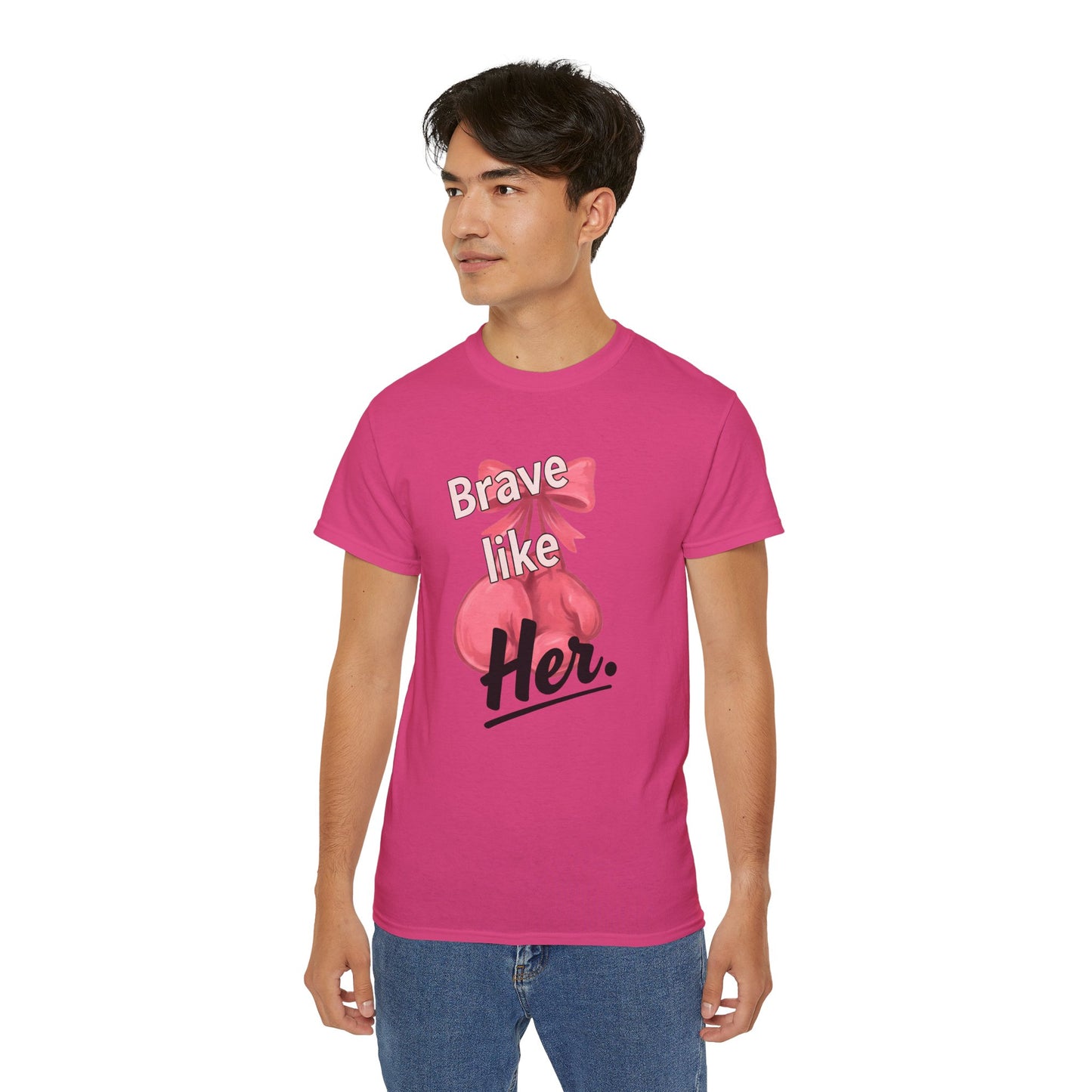Brave Like Her Tee - Unisex Cotton Comfort, Empowerment Shirt, Gift for Women, Birthday Present, Inspirational Apparel, Everyday Wear