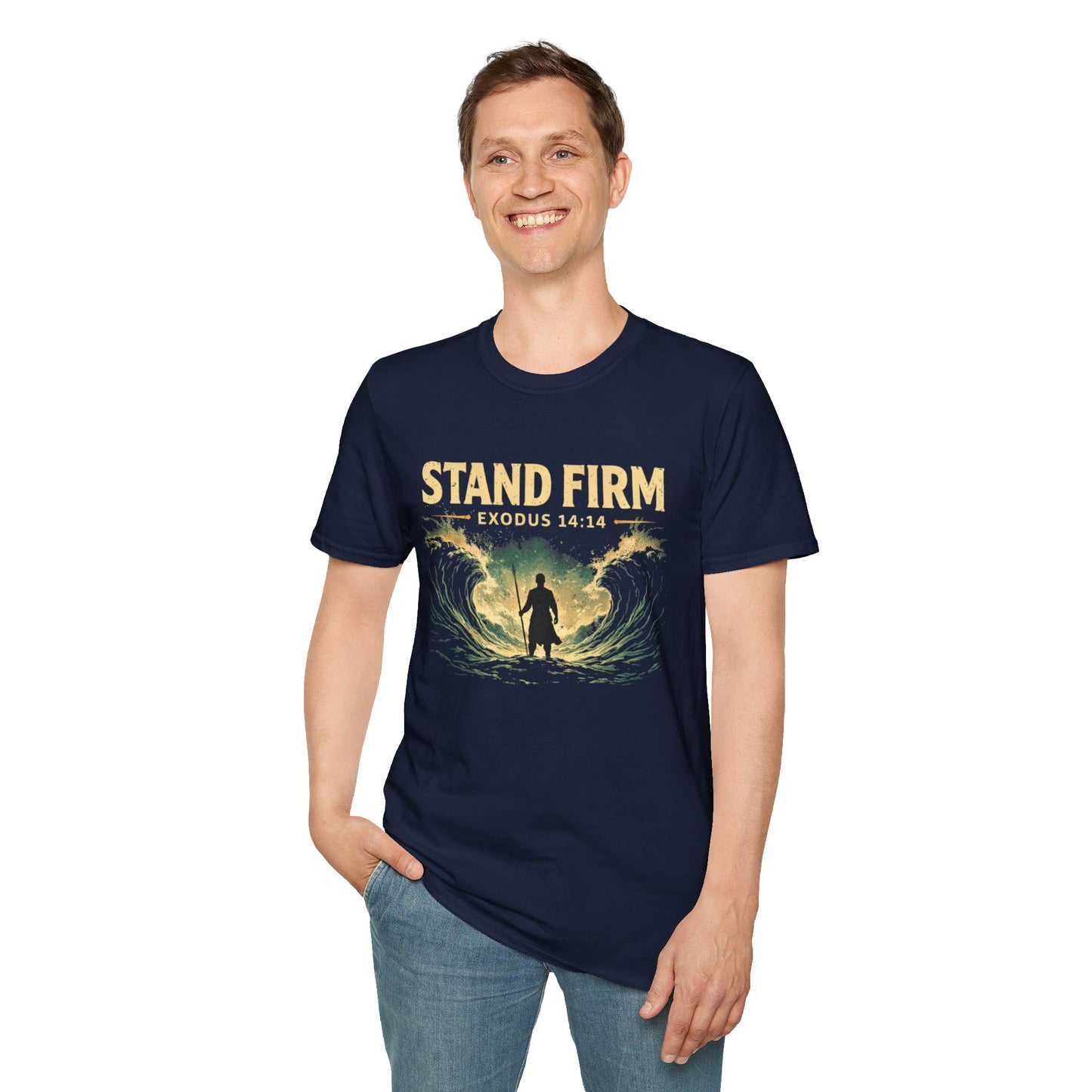 Stand Firm Exodus 14:14 T-Shirt — Christian Faith Inspirational Tee