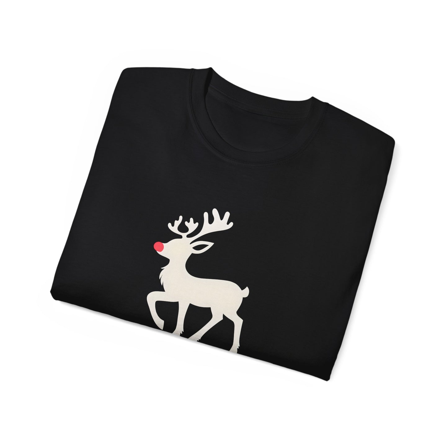 Be the Light Christmas Tee — Reindeer with Matthew 5:14 Holiday T-Shirt