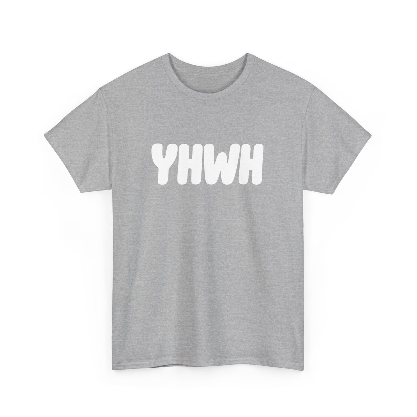 YHWH Unisex Heavy Cotton Tee, Spiritual T-Shirt, Casual Wear, Gift for Him/Her, Faith-Based Apparel, Trendy Everyday Tee