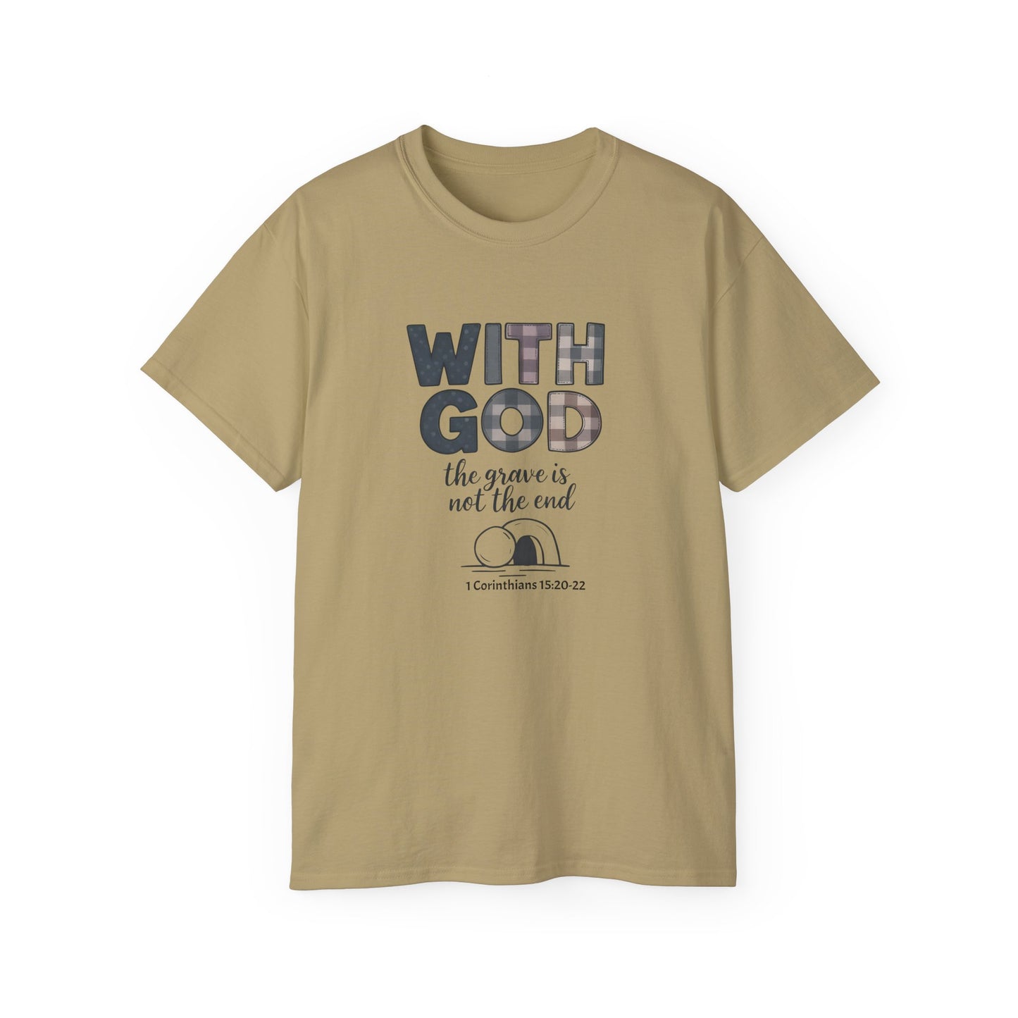 Inspirational Christian T-Shirt | With God, Faith Apparel, Gift for Him, Gift for Her, Religious Tee