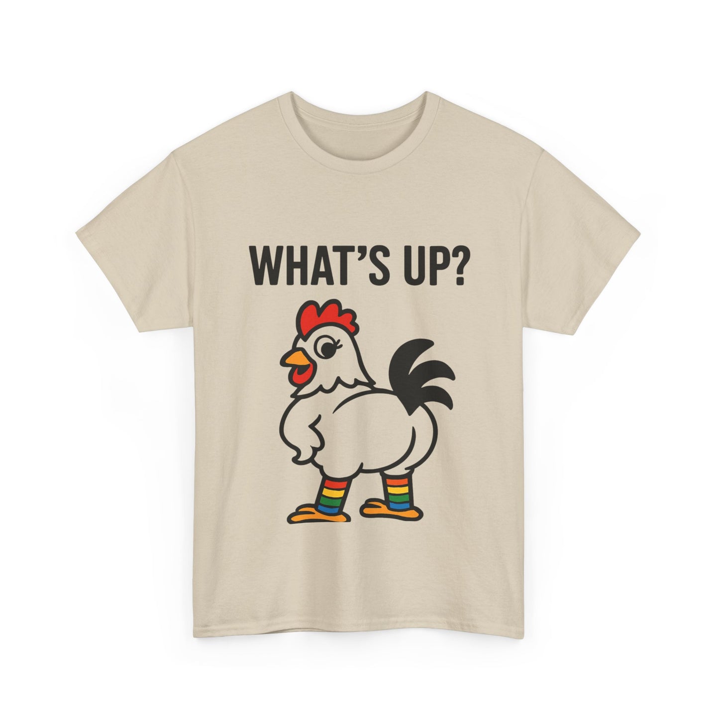 Funny Chicken Graphic Tee, What's Up? Shirt, Cute Animal T-Shirt, Perfect for Gifts, Casual Wear, Humor Apparel