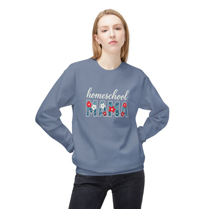Homeschool Mama Sweatshirt — Floral Pattern Teacher Mom Crewneck