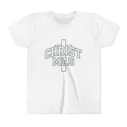 Youth Christmas Cross Tee - Kids Holiday Graphic Tee