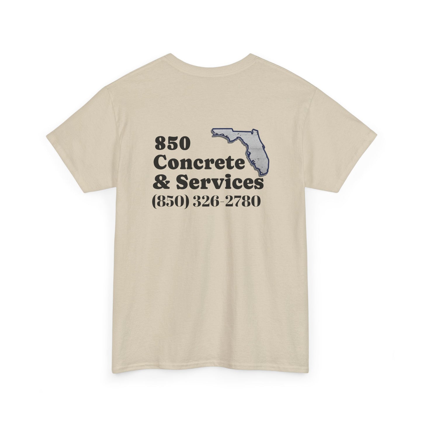 Custom Unisex Heavy Cotton Tee with Business Logo, Perfect for Workwear, Gift for Contractors, Promotional Use, Branding, Florida Services