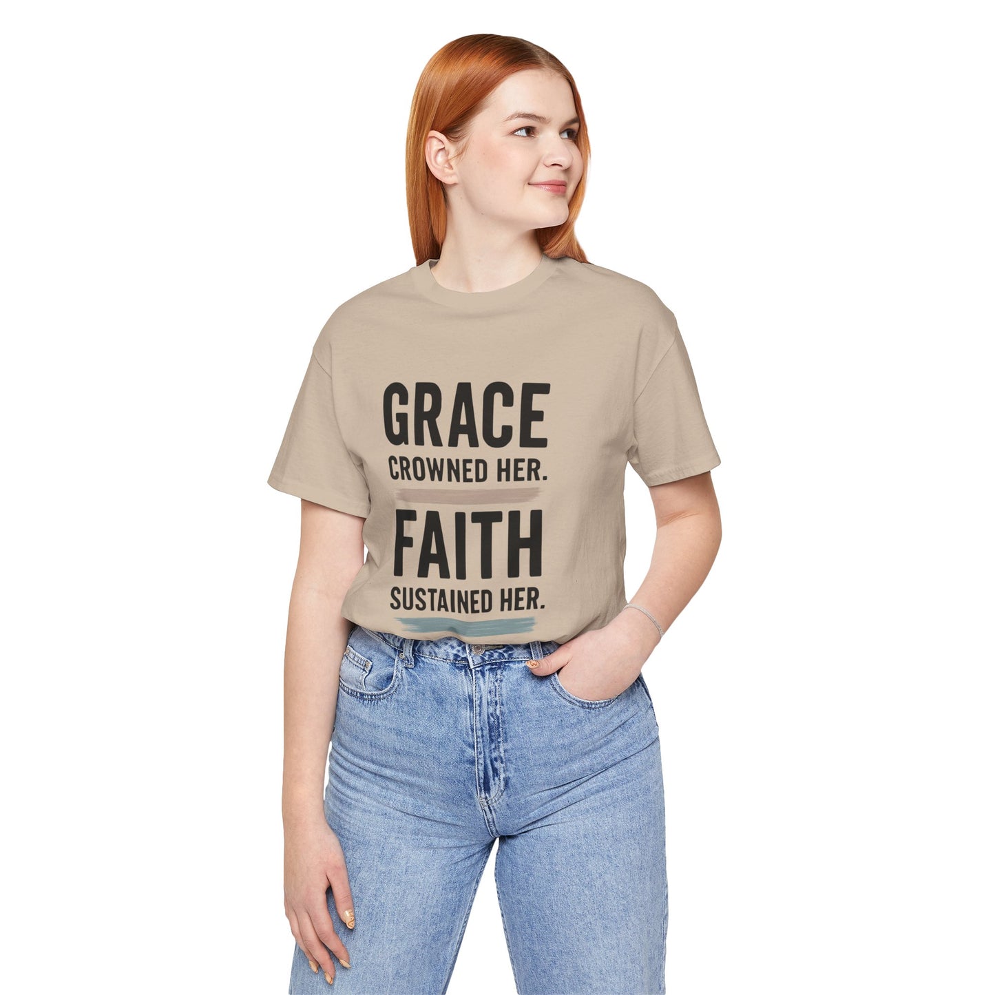 Faith and Grace Inspirational Tee, Bible Verse Shirt, Motivational T-Shirt, Christian Apparel, Religious Gift, Unisex Graphic Tee