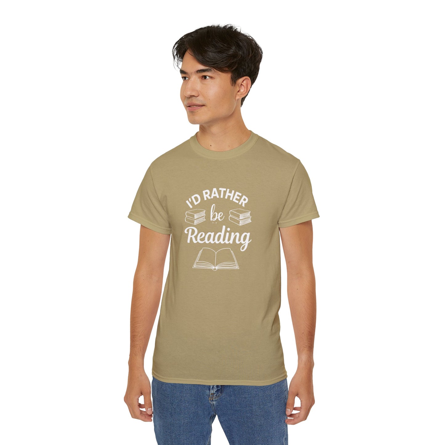 Reading Lover T-Shirt — "I'd Rather Be Reading" Graphic Tee for Bookworms