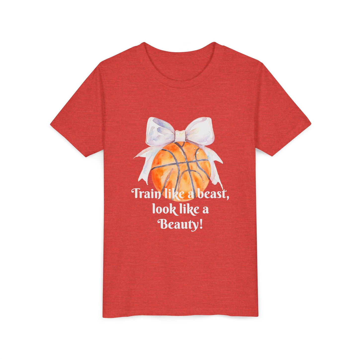Basketball Motivational Tee for Kids, Youth Athletic Shirt, Sporty Fashion for Girls, Team Spirit Wear, Unique Gift for Young Athletes