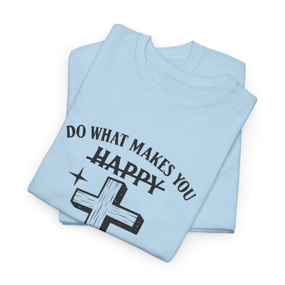 Happy Holy Unisex Heavy Cotton Tee - Inspirational Shirt, Faith-based Clothing, Church Event Tee, Gift for Friends, Casual Wear