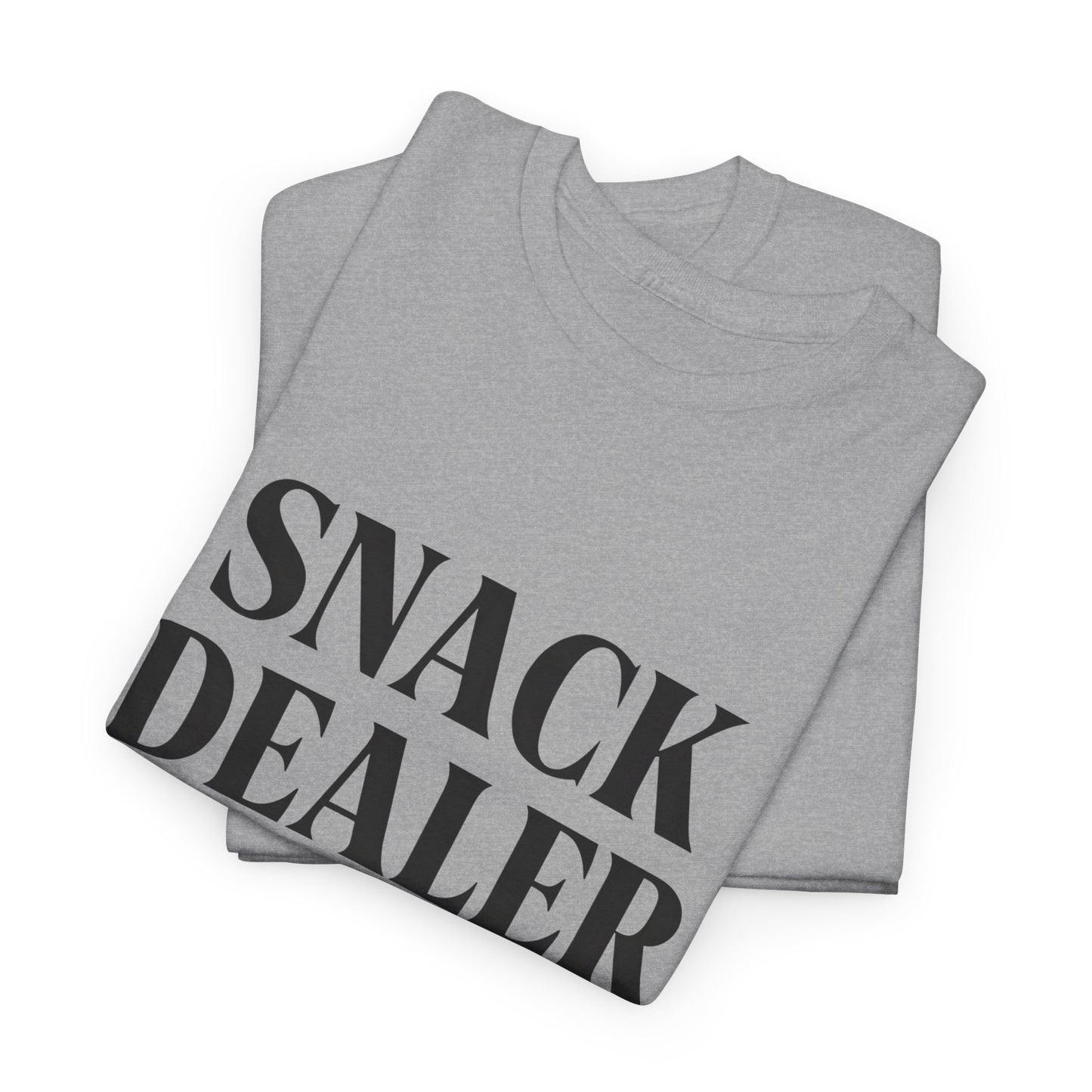 Snack Dealer Unisex Heavy Cotton Tee | Funny Shirt for Food Lovers, Casual Wear, Gift for Chefs, Snack Enthusiasts, Unique Apparel