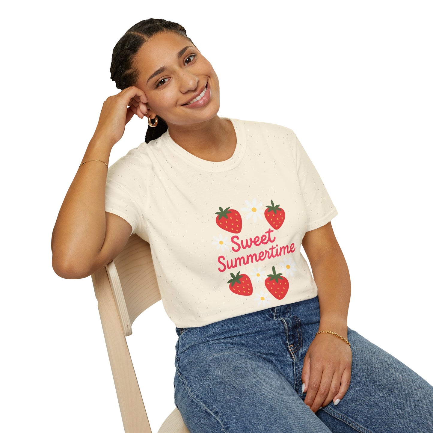 Sweet Summertime T-Shirt, Unisex Summer Tee, Cute Fruit Shirt, Casual Summer Apparel, Gift for Plant Lovers